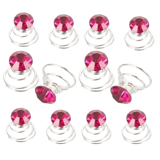 TEHAUX 12Ud Pasadores De En Espiral De Metal Con Rosados Para Fiesta Y