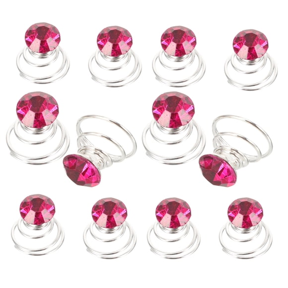 TEHAUX 12Ud Pasadores De En Espiral De Metal Con Rosados Para Fiesta Y