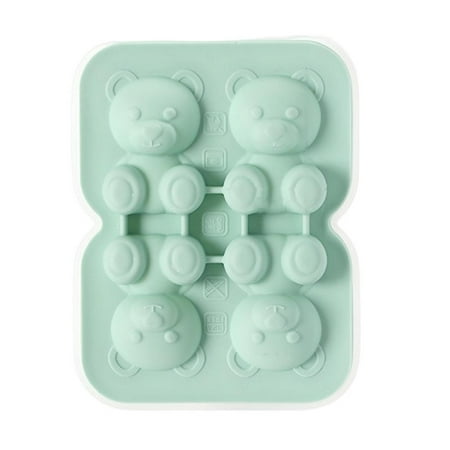 

Lucybak Bear Ice Cube Mold Lovely 3D Ice Cube Trays Mold Silicone Animal Mold Soap Candle Mold Ice Cube for Coffee Milk Tea Gummy Fondant Cake Baking Making Supplies functional