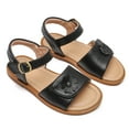 thumbnail image 7 of DADAWEN Toddler Girls Sandals Flats Open Toe Two Strap hook&loop Dress Sandals Black 9 Toddler, 7 of 7