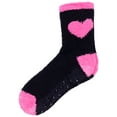 thumbnail image 3 of SofiePJ, Women's, Plush Fleece Pant Pajama Gift Set with Socks, Pink Gray Hearts, M, 3 of 5