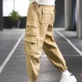 thumbnail image 1 of Puntoco Pantalones casuales largos para hombre, pantalones de trabajo lavados con múltiples bolsillos para hombre, pantalones casuales para exteriores, 1 of 5