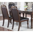 thumbnail image 5 of Set of 2 Armchairs, Upholstered Chair with Button Tufted Back, Rubber wood Chair Dining Room Furniture, 5 of 7