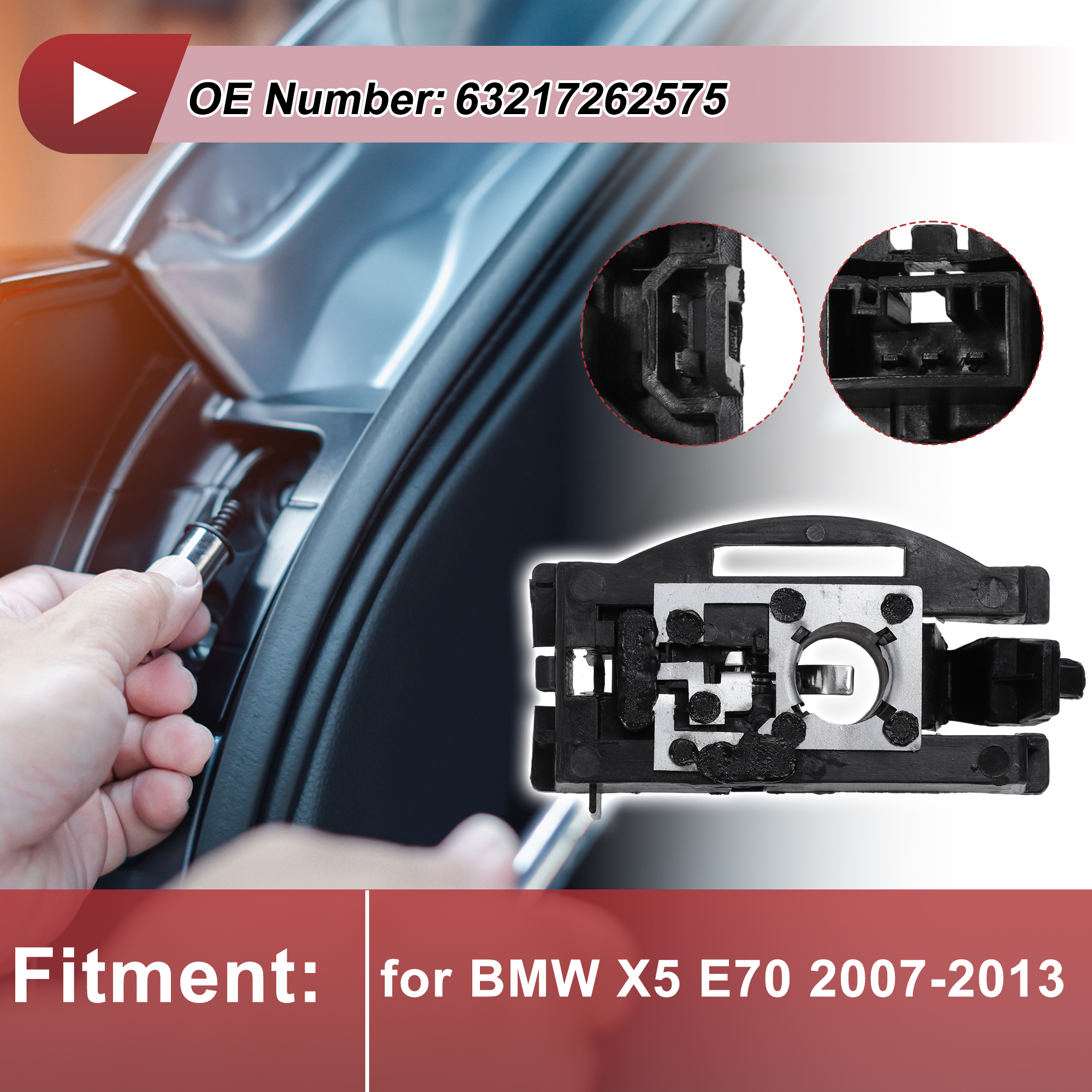 Unique Bargains Light Socket for BMW X5 E70 2007-2013 Left Side