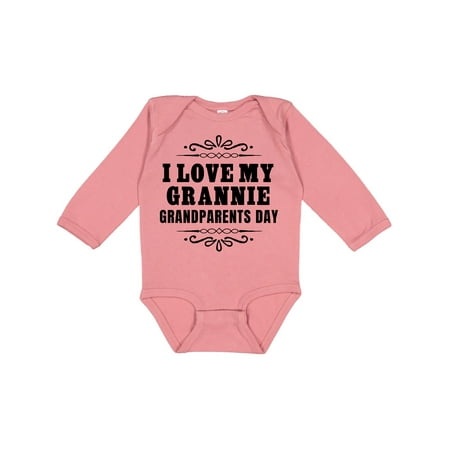 

Inktastic Grandparents Day I Love My Grannie Gift Baby Boy or Baby Girl Long Sleeve Bodysuit