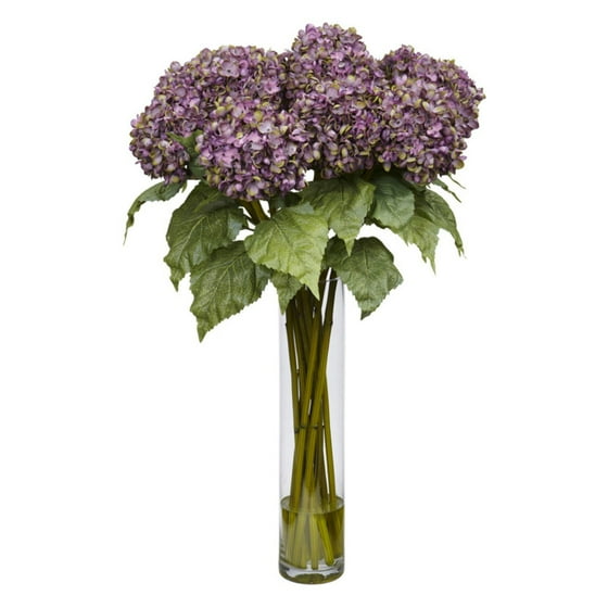 Hydrangea Silk Flower Arrangement, White