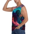 thumbnail image 3 of Fotbe Colorful Surreal Landscape Men's Camiseta sin Mangas Estampada para Hombres, Playera Casual para Gimnasio, Entrenamiento, Playa-XX-Large, 3 of 7