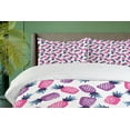 thumbnail image 4 of Ambesonne Pineapples Duvet Cover Set, Starry Ananas Images, 2-Calking, Violet Dark Magenta, 4 of 7