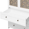 thumbnail image 5 of Armoire Wardrobe Closet with 3 Drawers and Hanging Rod, 71" Modern Wood Wardrobe Closet with 2 Doors, Clothing Storage Cabinet for Bedroom,, 5 of 9