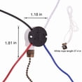 thumbnail image 2 of 5X Ceiling Fan Switch Kit 3 Speed 4 Wire, Zipper Speed Control Switch, ZE-208S Pull Wire Switch with Rope Bronze,5 x ZE-208S ceiling fan switch,Bronze & White, 2 of 7