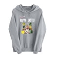 thumbnail image 2 of Nmnitkp Hoodies for Women Easter print Oversized Sweatshirt Graphic Hoodies Casual Long Sleeve Loose Pullover Tops with Kangaroo Pocket Gray,M, 2 of 4