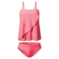 thumbnail image 4 of Sakmal Tankinis Bathing Suit for Women Pink Caged Neck Oversized Two Piece Sets Bathing Suits Full Coverage Swimsuit Sets, 4 of 9