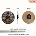 thumbnail image 7 of A 10-inch 2D flat "Zen Art Sculpture" wooden silent wall clock, featuring a serene design, is an excellent choice for Halloween/Easter/Christmas gifts and is suitable for modern home decoration art., 7 of 7
