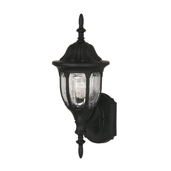 Trade Winds Henry 1-Light Outdoor Wall Lantern in Black