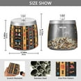 thumbnail image 2 of Yayeee Ashtray with Lid for Cigarette Smokeless Stainless Steel Home Ash Holder, Orange Geometric, 2 of 7