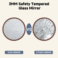 thumbnail image 6 of SANGNI 30" Round Solid Wood Beaded Frame Mirror for Bathroom, Entryway, Living Room, 6 of 9