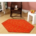 thumbnail image 3 of Furnishmyplace Giraffe Dark Orange Area Rug for Living Room, Dining Room, Kids 4' Hexagon, 3 of 5