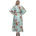 thumbnail image 1 of Bimba Robe Maxi de Maternité pour Mamans Bleu Pâle à Imprimé Floral avec Ceinture-6, 1 of 7