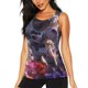 thumbnail image 1 of Fotbe Astronaut In Cosmic Garden Blusas Sin Mangas para Mujer – Estilo Casual, Corte Suelto, Slim-Fit, Cuello Redondo Deportivo, Tops de Verano para Gimnasio y Yoga-Large, 1 of 7