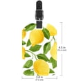 thumbnail image 6 of Square 2Pack PU Leather Lemon Cruise Luggage Tag with Privacy Cover and Name ID Tag for Travel Handbags Backpacks Luggage Tags, 6 of 6