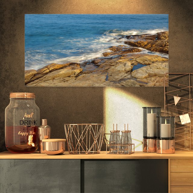 Rocky Hong Kong Seashore - Extra Large Seashore Canvas Art