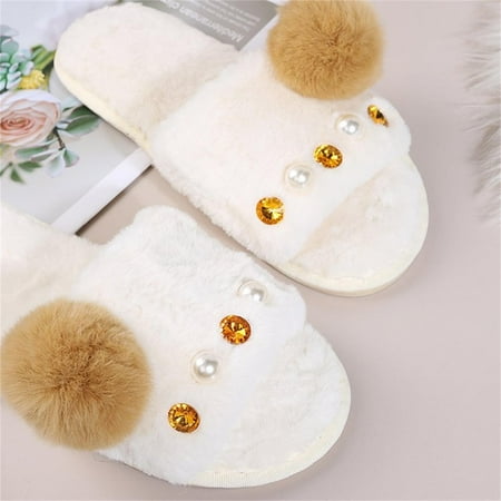 

Cathalem Womens Slipper Sandals Casual Bulb Slippers Shoes Hair Fashion Color Outdoor Women s Breathable Women s slipper Shoes Khaki 9
