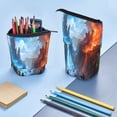 thumbnail image 4 of Picia Red And Blue Fire Mountains Print Telescopic Pencil Case, Telescopic Pen Holder Telescopic Pencil Pouch Bag Stationery Pencil Case Box Storage Organizer Makeup Bag, 4 of 6