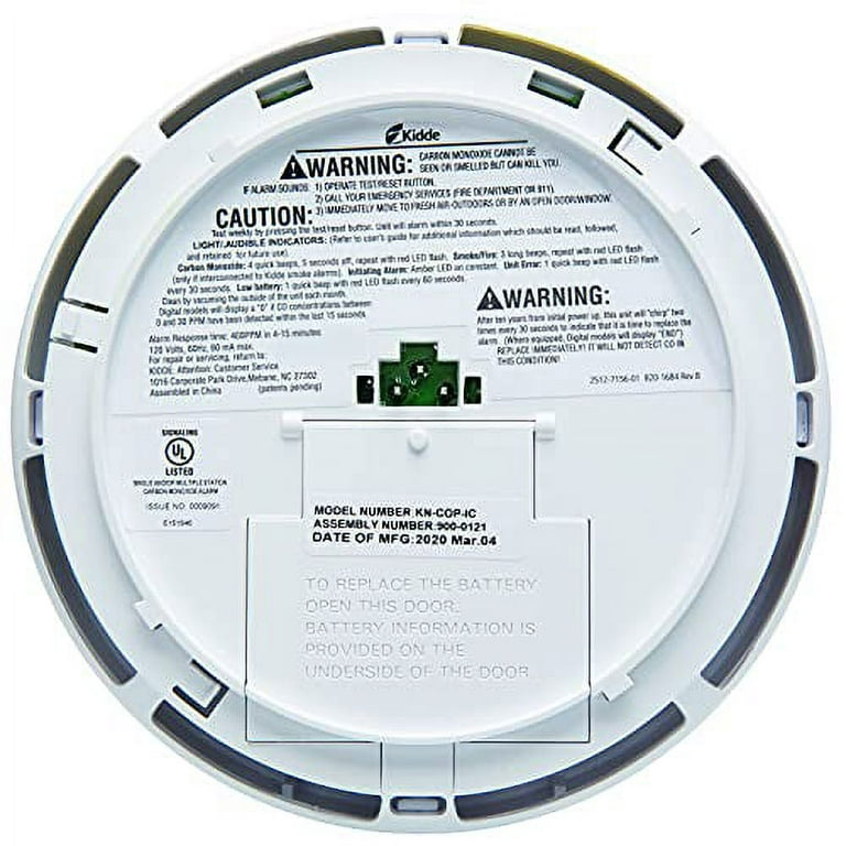 Kidde Hardwired Smoke & Carbon Monoxide Detector, AA Battery Backup,  Interconnectable, LED Warning Light Indicators