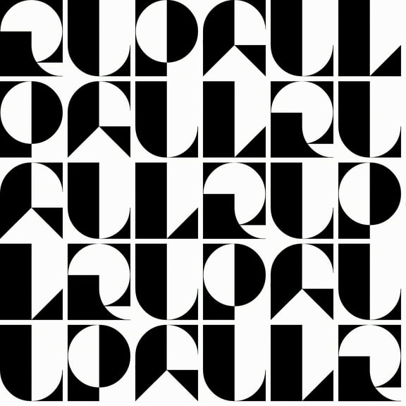 RuPaul RuDeco Black Peel and Stick Wallpaper, 216-in by 20.50-in, 30.8 sq. ft.
