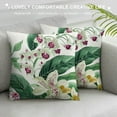 thumbnail image 3 of Creowell  Tropical Flowers Throw Pillow Covers  Floral Leaves Outdoor Decorative Pillows Cushion Cases for Couch Sofa Bed Home Decor, 3 of 5