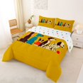 thumbnail image 2 of Homewish Retro Cartoon Dog Full Size Comforter Sets,Yellow Bedding Comforter Set,Polkadot Reversible,3pcs,1 Comforter and 2 Pillowcases, 2 of 7