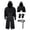 Black, variant on Men Medieval Hooded Robe Renaissance Assassin Tunic for Halloween LARP Accessories Set