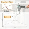 thumbnail image 3 of 20 Pcs 16” Metal Stackable Hanger, Stainless Steel Clothes Hangers with Swivel Hook, Heavy Duty Wire Steel Rack for Blouse Dress, 3 of 7