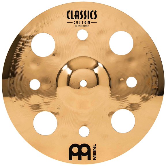 Platillo Meinl Trash Splash De 12" Con Orificios - Classics Custom Brilliant - Hecho En Alemania De 2 Años (Cc12Trs-B)