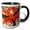 Black/White, variant on 3drose, Skyward View of Maple Tree in Pine Forest, Upper Peninsula, Michigan, 11oz Two-tone Yellow Mug