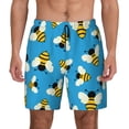 thumbnail image 3 of Uemuo Flying Bees Pattern Mens Swim Trunks Quick Dry Board Shorts with Mesh Lining, Stretch Beach Shorts Quick Dry No-Chafing Board Shorts-X-Large, 3 of 9