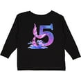 thumbnail image 3 of Inktastic 5th Birthday Mermaid Tail Boys or Girls Long Sleeve Toddler T-Shirt, 3 of 5