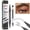 Black Brown, variant on Pinkiou Eyebrow Pen,Microblading Eyebrow Pen,2-In-1 Waterproof Eyebrow Pen,Dual-Ended Eyebrow Pen with 2-Fork-Tips and Precision Brush,Eyebrow Pen for Natural Hair-Like Brows,Long Lasting, Pure Black