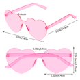 thumbnail image 2 of Gafas de Sol Fengek en Forma de Corazón Sin Montura Transparentes Rosa x30, 2 of 7
