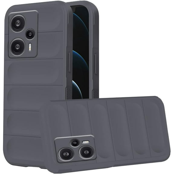 Case Compatible with Poco F5 Case Shockproof, Soft TPU Slim Xiaomi Poco F5 Case for Women Men Anti-Scratch Protective Phone Case (Grey)