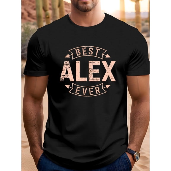 Men's Retro Distressed Best Alex Ever T-Shirt