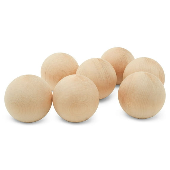 2-1/2 Inch Wooden Round Ball, Pack of 50 Unfinished Natural Round Hardwood Balls, Smooth Birch Balls, for Crafts and DIY Projects (2-1/2 inch Diameter)