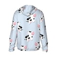 thumbnail image 3 of Kll Cute Farm Cow Print Men'S Women’s Upf 50+ Sun Protection Outdoor Hoodie Jacket Long Sleeve Fishing Hiking Performance Shirt- 3x-Large, 3 of 8
