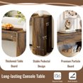 thumbnail image 4 of Extra Long Sofa Console Table for Entryway Living Room, 71-Inch Farmhouse Wood Behind Couch Table, Rectangular Accent Console with Wooden Double Base for Hallway Foyer Entrance, Rustic Brown, 4 of 7