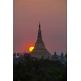 thumbnail image 2 of Zuckerman, Jim 13x18 White Modern Wood Framed Museum Art Print Titled - Myanmar, Yangon Shwedagon Temple at sunset, 2 of 4