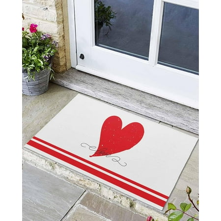 

Valentines Doormat Indoor Door Mat Valentine s Day Romantic Red Love Doormats Entrance Absorbent Front Door Entry Mats - Easy to Clean Floor Mats for Couple s Bedroomch 24x16 Inch