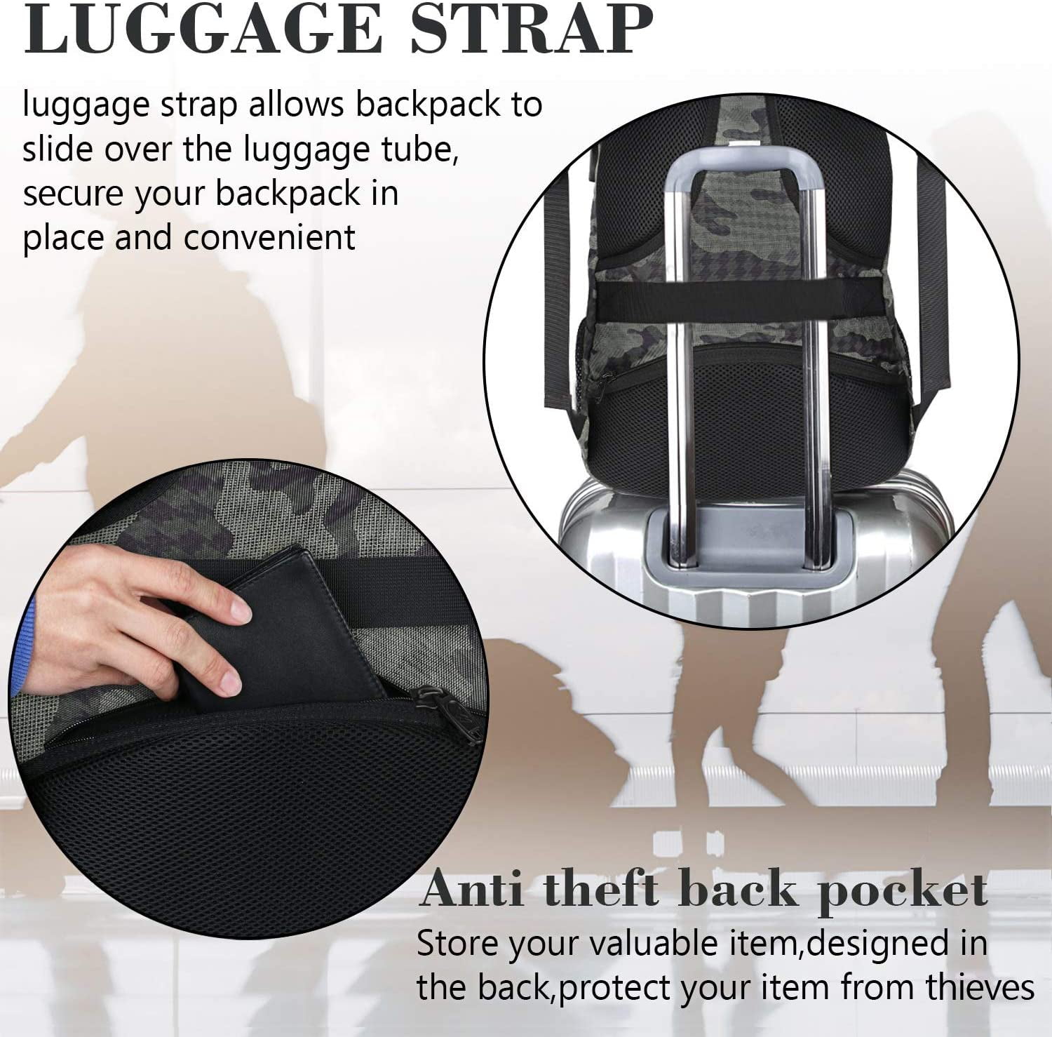 Matein Travel Laptop Backpack ,Anti Theft Slim,Water Resistant,15.6 inch Notebook