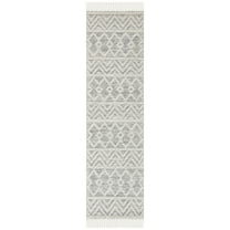 SAFAVIEH Natura Endika Geometric Runner Rug, Ivory/Black, 2'3" x 14'