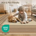 thumbnail image 4 of ODIKA Field Inspired Tonal Banded Border Subtle Stripe Sisal Solid Refined Structured Stain Resistant Flatwoven for Entryway, Kitchen, Mudroom, 4 of 7