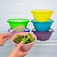 thumbnail image 3 of GHSDFBB Plastic Bowls with Lids, Snack Bowls, Small Bowls, Food Storage Containers, Microwave Safe, Dishwasher Safe, Set of 9 in 9 Assorted Colors (22 Ounce), 3 of 5